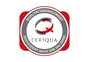 Logo - CERTQUA - Zertifiziert nach DIN ISO 29990 - Partner der Ibeda Akademie Köln